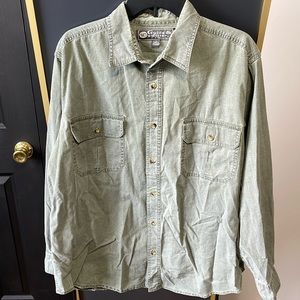 Green Vintage Guide & Outfitter Button Down Shirt